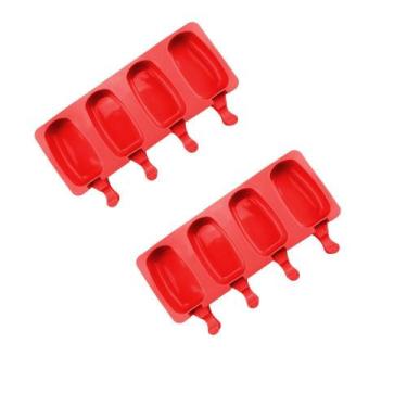 Imagem de Kt 2 Formas Em Silicone Mini Picolé 4 Cavidades Antiaderente - Udlandi