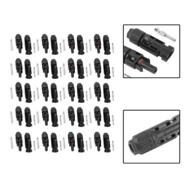 Imagem de Kit 20 Pares De Conectores Mc4 Para Sistemas Fotovoltaico - EDA