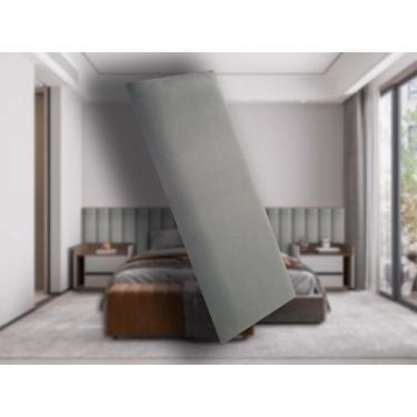 Imagem de Cabeceira Estofada Suede Cinza Para Cama Box - Módulo 20x60 - GH Papel