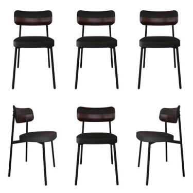 Imagem de Cadeira Fixa com 4 Pés 50 X 44,7 X 83,8 Cm com 6 Unidades Alloa - Meta