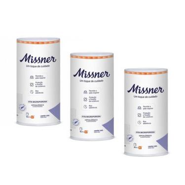 Imagem de Kit 3 Fita Cirúrgica Microporosa Branca 10cm X 10m - Missner