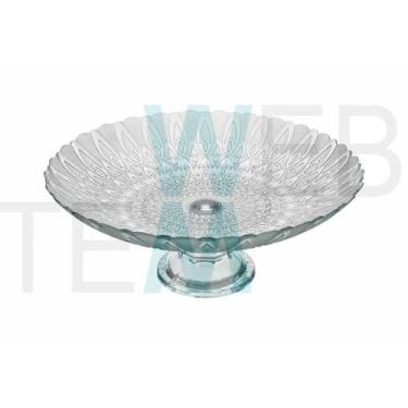 Imagem de Centro de Mesa Fruteira de Vidro com Pé Pluma Vitazza para Decoração, 