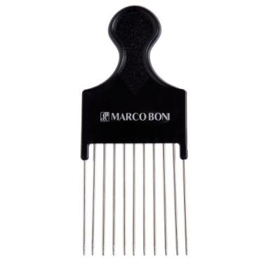 Imagem de Pente Com Dentes Metalizados Para Cabelo Afro - Marco Boni, Preto