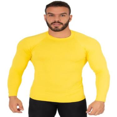 Imagem de Blusa Térmica Masculina Poliamida Segunda Pele - WLS Modas, M, Amarelo