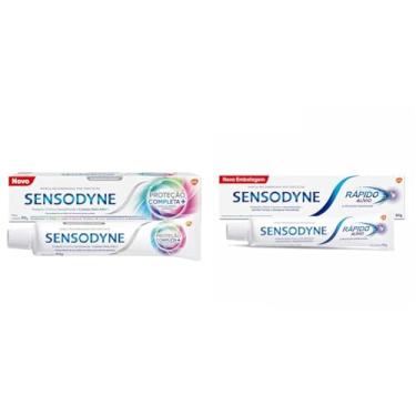 Imagem de Sensodyne Creme Dental Proteção Completa para Dentes Sensiveis, Ação de Limpeza Superior, 90 g c/u + Sensodyne Creme Dental Rápido Alívio e Proteção Duradoura, 90 g c/u