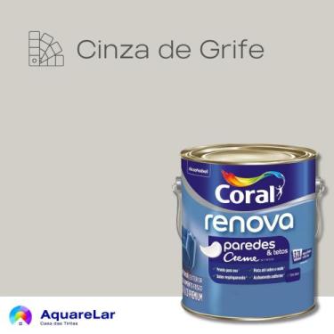 Imagem de Renova Paredes e Tetos Coral Fosco 3,2L, CINZA DE GRIFE