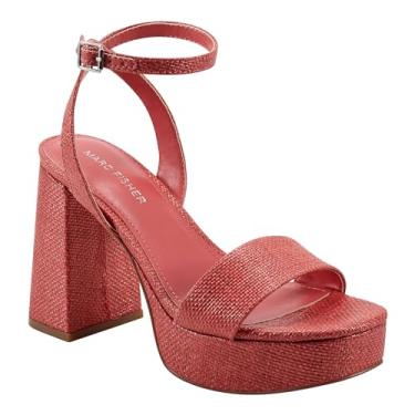 Imagem de Marc Fisher Sandália feminina Sadel Wedge, Vermelho 610, 34