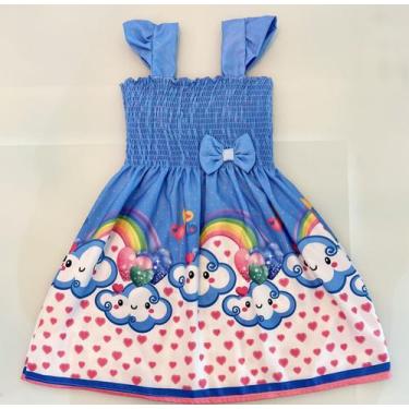 Imagem de Vestido Japonesa Chuva de Bênçãos Festa - Utchuk Kids, Azul, P