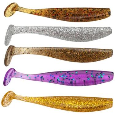 Imagem de Kit 5 Isca Artificial Soft Shad 6cm ou 9cm Silicone Macia Para Pesca d