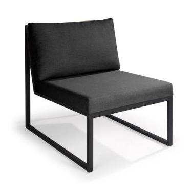 Imagem de Poltrona Inga Aço Carbono Preto  - Drop mobiliário