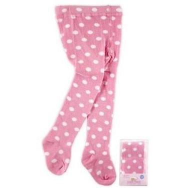 Imagem de Meia calça quentinha rosa bolinhas brancas - luvable friends, 9-18M, R