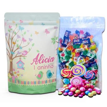 Imagem de Kit Festa Com 5 Saquinhos Em Pé 12x19cm Vários Temas - Mundo da Bina, 