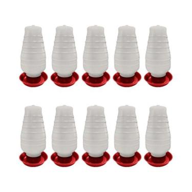 Imagem de Bebedouro Plástico Automático Aves Frangos c/ Rosca 5L 10 Un - Shoplon