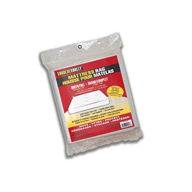 Imagem de Bolsa de colchão (Queen, 4 mm) da Shoulder Dolly - Bolsas de colchão resistentes para armazenamento e movimentação – Proteja seu colchão – M2030, transparente, tamanho Queen (4 mm)