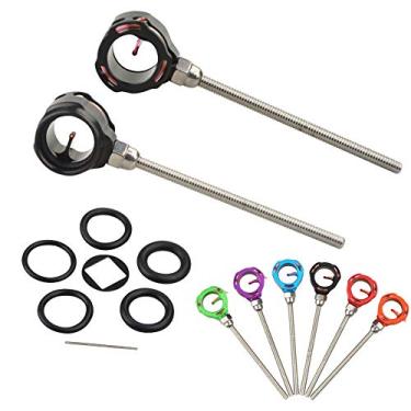 Imagem de ZSHJGJR Mira de arco recurvo com arco e flecha, pino único, fibra ótica de 0,01 cm, mira de 1 pino para acessórios de mira de arco de caça (preto)