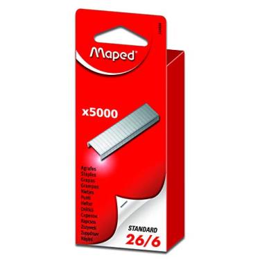 Imagem de Grampos 26/6, Maped, 324606, Caixa x5000, Prata