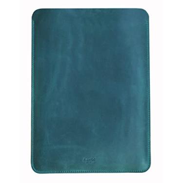 Imagem de Aartedesign Capa de couro vintage genuíno de 14 polegadas para MacBook 14 Pro 2021-2026 m1 m2 m3 m4 Pro Max A2442 capa macia feita à mão para Mac 14 bolsa de transporte (vertical, verde vintage)