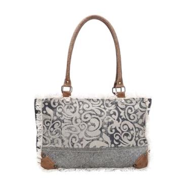 Imagem de Myra Bag Bolsa de lona reciclada com estampa de folhas, Multicor, One Size