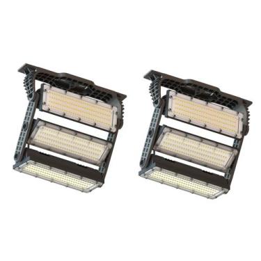 Imagem de Kit 2 refletor 400w holofote led osram 36000lm ip66 combate articulado