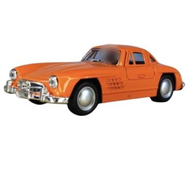 Imagem de Power Toys TECH - Miniatura Mercedes SL: Carrinho de Ferro com Portas que Abrem e Pneus de Borracha 1:32 (Laranja)