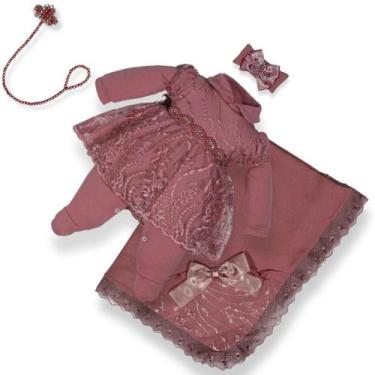 Imagem de Saída De Maternidade Luxo Princesa Bordado Tule Menina - BEBE MALUCO, 