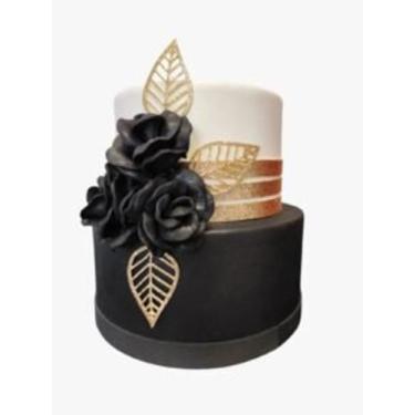 Imagem de Bolo Fake Floral Preto - Catavento Festa dos Sonhos