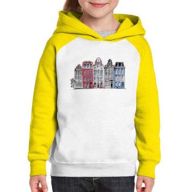 Imagem de Moletom Infantil Amsterdam - Foca na Moda, Branco, Amarelo, 14