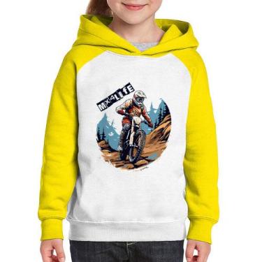 Imagem de Moletom Infantil MX4Life - Foca na Moda, Branco, Amarelo, 12