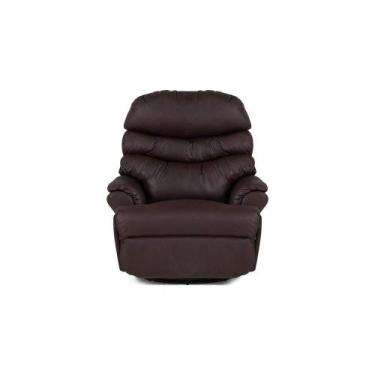 Imagem de Poltrona Castor Comfort Luxo Corano Marrom Café