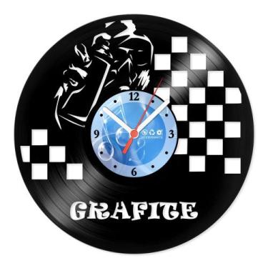 Imagem de Relógio De Parede Disco Vinil Diversos - Grafite - VDI-316 - Modernart