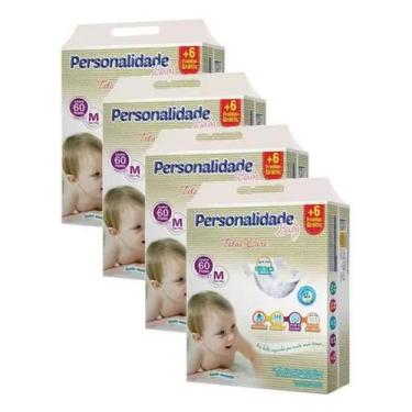 Imagem de Fralda Personalidade Baby Total Care 4 Pacotes Tamanho M - De 5 á 8 Kg