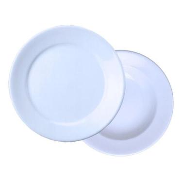 Imagem de Kit 6 Pratos Rasos E 6 Fundos Sopa Convencional Porcelana Schmidt - Po