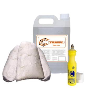 Imagem de Limpa Ferramentas (Clean Tools) 5 Litros, Estopa de Algodão 2Kg & Marc