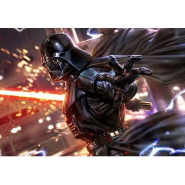 Imagem de Placa Quadro A4 Decorativo Star Wars Darth Vader Em Mdf - Pomps Geek, 