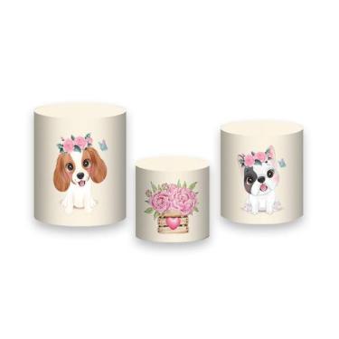 Imagem de Trio De Capa Cilindro - Cachorrinhas Pet Cute 002 - Via Cores