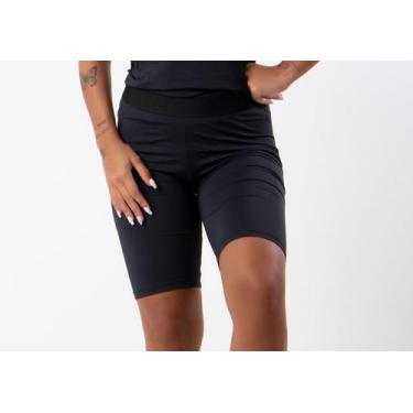 Imagem de Bermuda Térmica Unissex Segunda Pele Proteção Uv50+ - blees, Preto, M