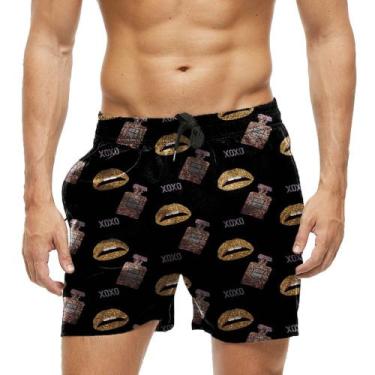 Imagem de Short Praia Shorts Banho Bermuda Verão Xoxo 533 - SMOKE, M Feminino