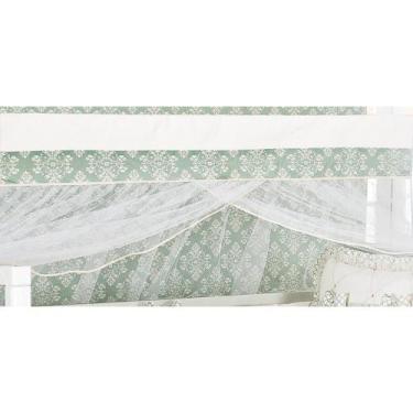 Imagem de Mosquiteiro Com Bandô Berço Americano Floral Verde - Tropical Baby