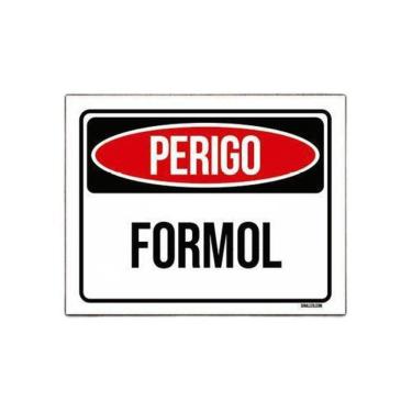 Imagem de Kit 5 Placas Sinalização Perigo Formol