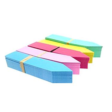 Imagem de 100 peças de plástico reutilizável em forma de lápis etiqueta de planta de viveiro de sementes - 10 x 3/4 polegadas à prova d'água marcador de jardinagem identificador de sementes estacas de jardim