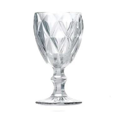 Imagem de Jogo 6 Taças de Vidro Diamond Cor Transparente para Água Vinho Lyor 32