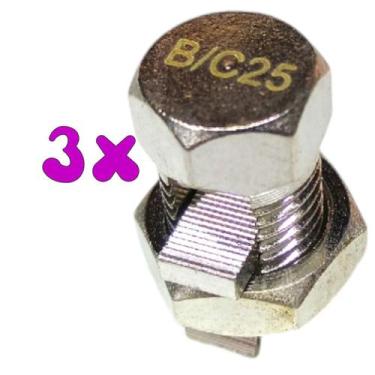 Imagem de Kit 3 Split Bolt Conector Parafuso Fendido 25mm para Emenda Cabos - 3M