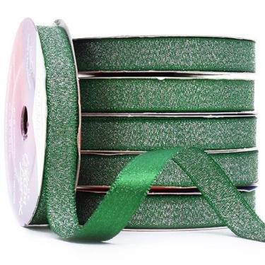 Imagem de Fita de Cetim com Lurex Prata Nº 02 10mm com 10 Metros - Cinderela, 01