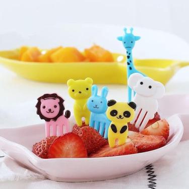 Imagem de Jogo Garfinho Petisco Para Frutas Palitinho 10pçs Bpa Free - Home
