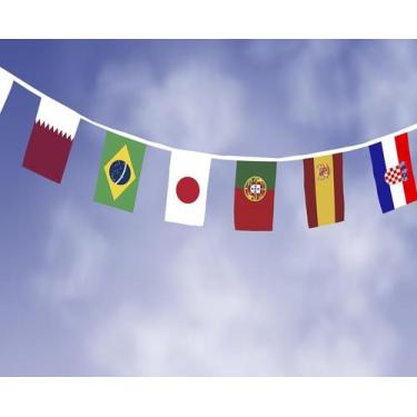 Imagem de Varal mini Bandeiras países copa - PRESENTE-BRINDE
