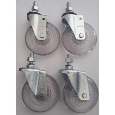 Imagem de Rodizio para carrinhos e  móveis roda gel kit glae 310 e flae até 150 