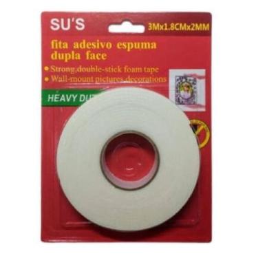 Imagem de Fita Adesiva De Espuma Dupla Face 1,8 cm 5 metros Quadros - CRB