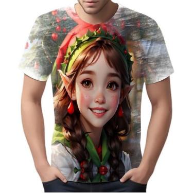 Imagem de Camiseta Camisa Tshirt Natal Festas Elfa Duende Neve HD 1 - Enjoy Shop
