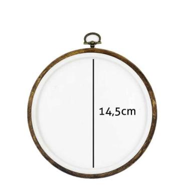 Imagem de Bastidor de Silicone Madeira para Bordado Luli 14,5cm, .