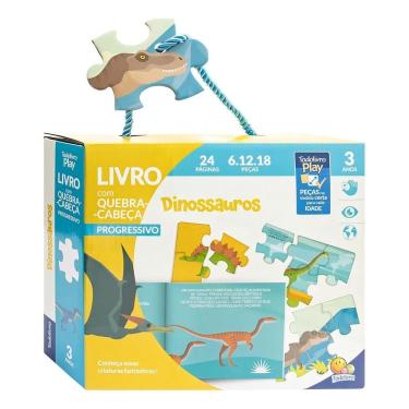 Imagem de Todolivro Play - Livro Com Quebra-Cabeça Progressivo - Dinossauros - 3 Anos